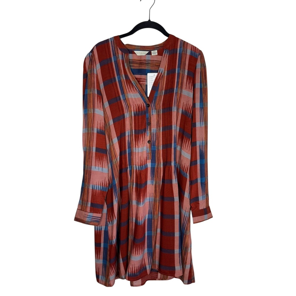 NWT‎ Anthropologie by Tylho Sao Paulo Tunic Dress Shirt Dress Size Medium - Picture 2 of 9